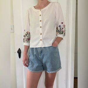 Princess Highway Button-Down Floral Blouse
